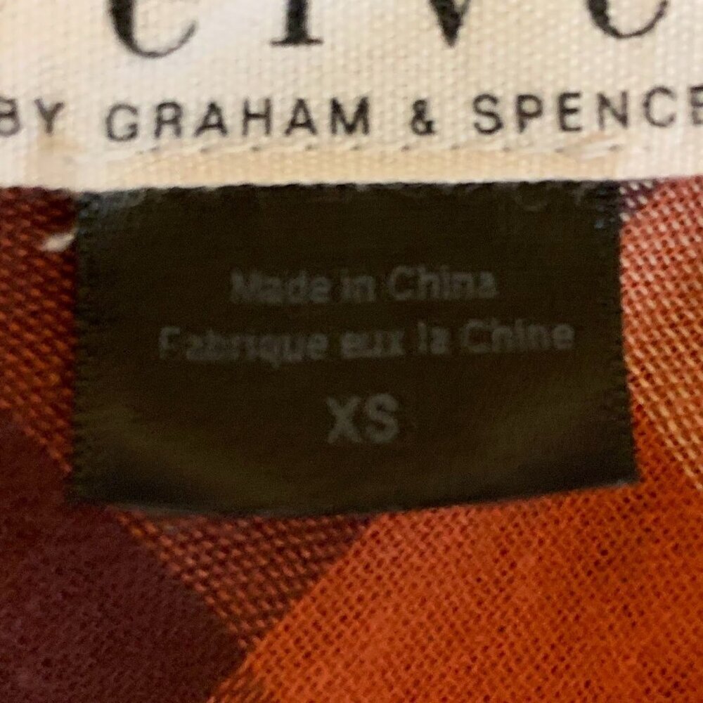 Velvet‎ By Graham & Spencer Women's Caitlin Plaid Cotton Shirt Dress Size XS - Picture 8 of 13
